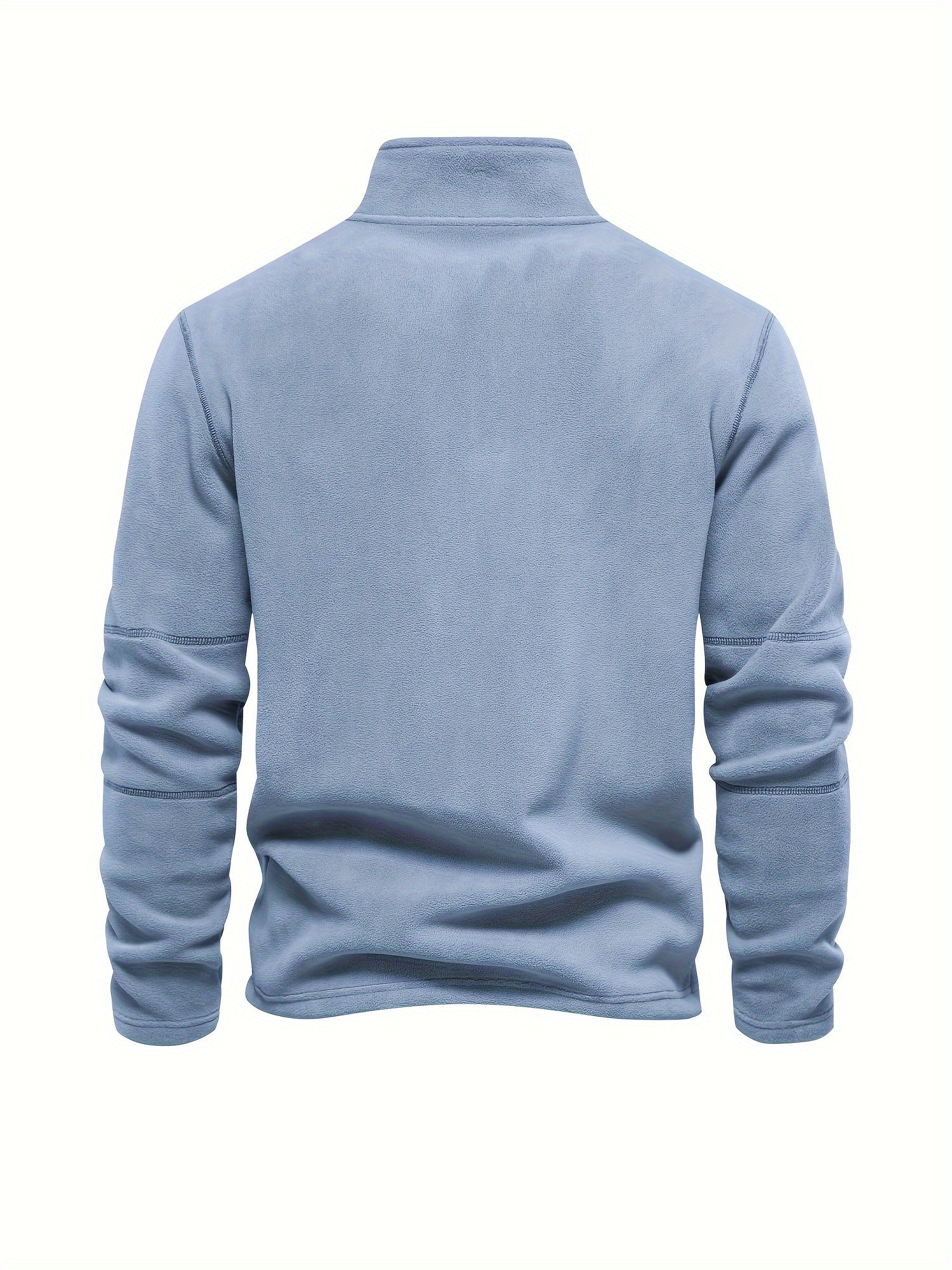 Men Half Rits Fleece Pullover | Warm long sleeves casual sweater