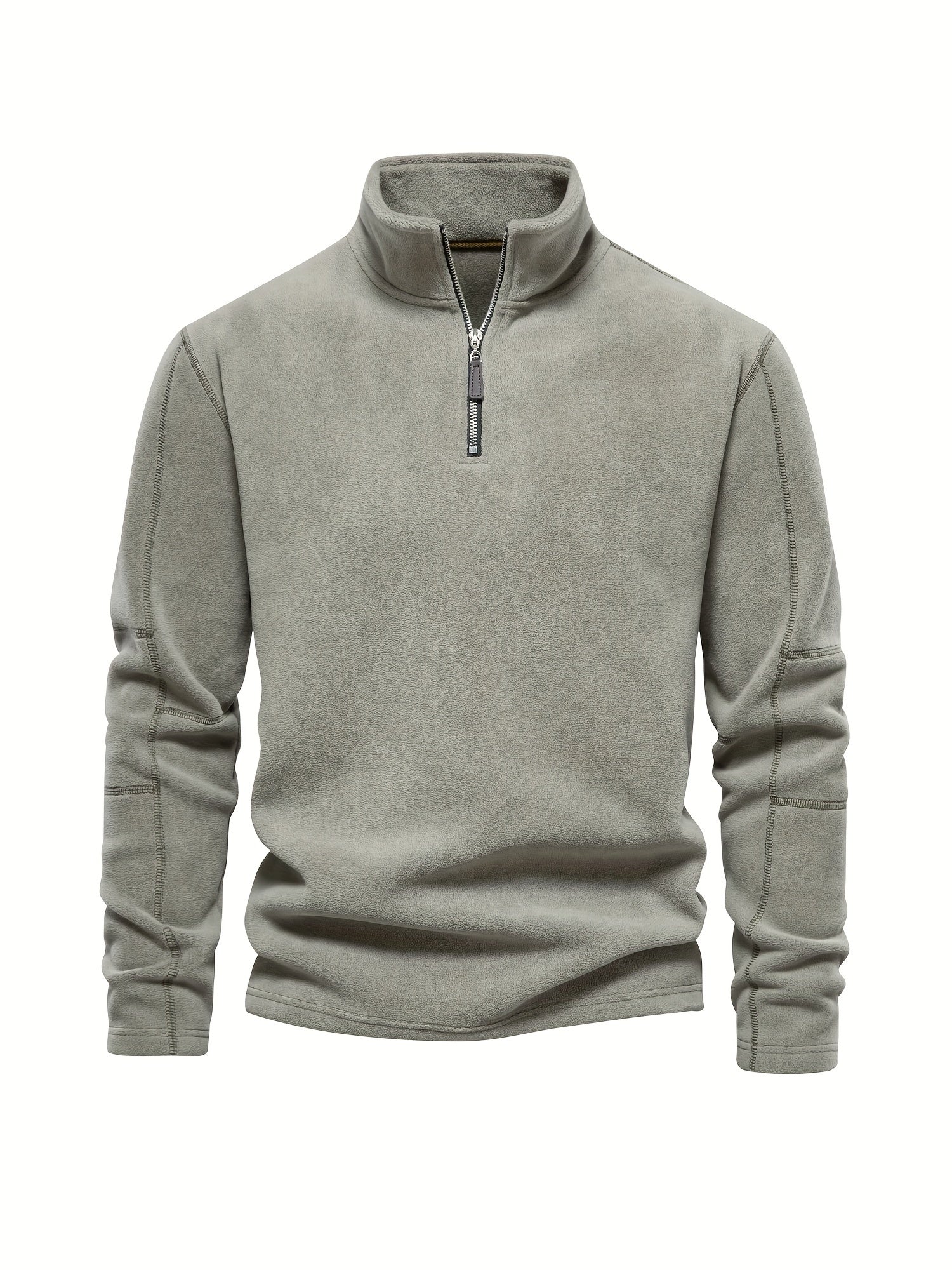 Men Half Rits Fleece Pullover | Warm long sleeves casual sweater