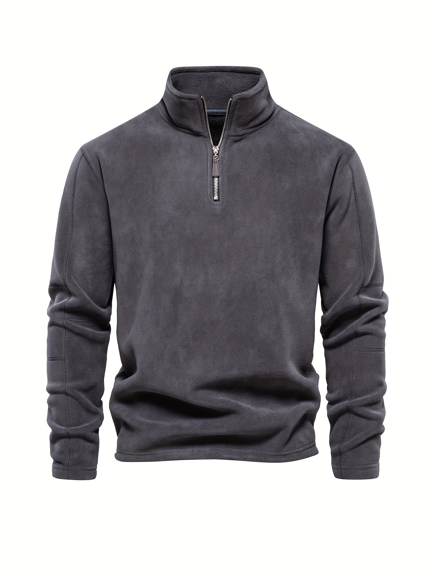 Men Half Rits Fleece Pullover | Warm long sleeves casual sweater