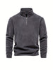 Men Half Rits Fleece Pullover | Warm long sleeves casual sweater