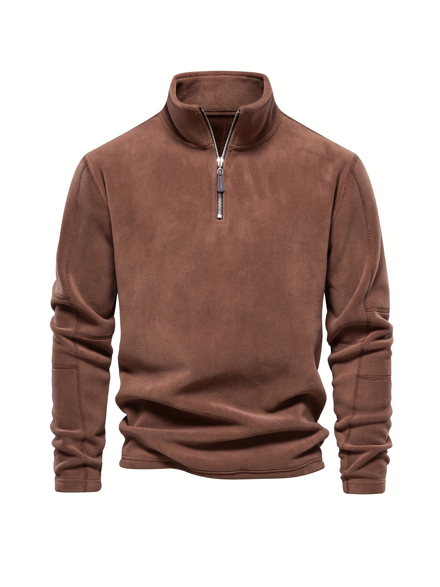 Men Half Rits Fleece Pullover | Warm long sleeves casual sweater