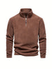 Men Half Rits Fleece Pullover | Warm long sleeves casual sweater