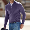 Men's half -zipper knitted sweater | Casual long sleeves pullover for autumn and winter
