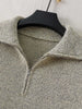 Men's half -zipper knitted sweater | Casual long sleeves pullover for the winter