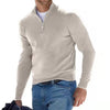 Men's half -zipper knitted sweater | Casual long sleeves pullover for autumn and winter