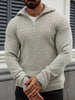 Men's half -zipper knitted sweater | Casual long sleeves pullover for the winter