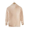 Men's cable kneaded half-zip sweater