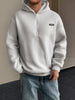 Men Sherpa Fleece Hoodie | Half Rits Casual Pullover