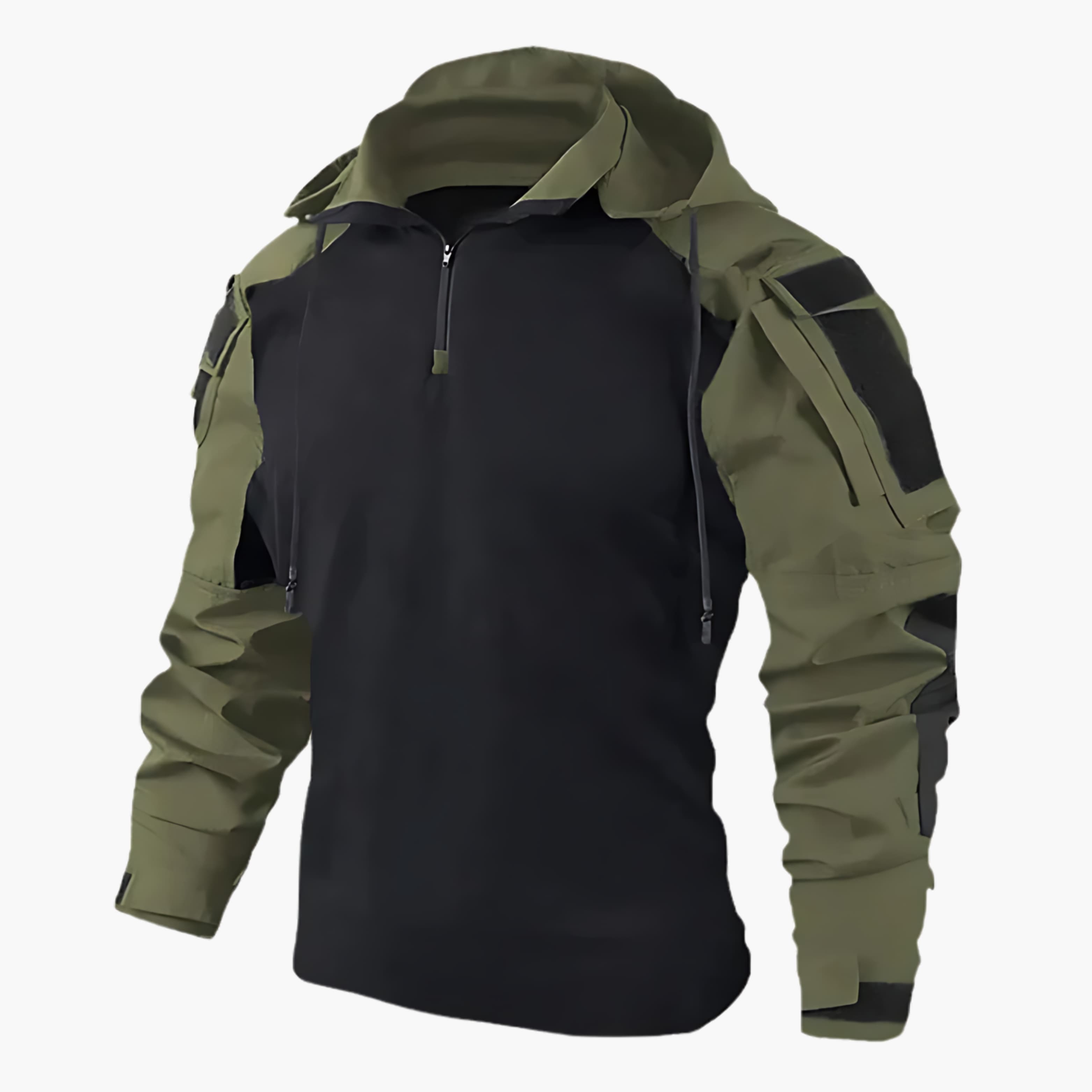 Men's Tactical Half-Zip Hoodie | Lightweight combat style hoodie with adjustable hood