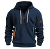 Men's Tech Hoodie | Zip pockets, half zipper, adjustable drawstring, casual sporting fit