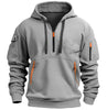 Men's Tech Hoodie | Zip pockets, half zipper, adjustable drawstring, casual sporting fit