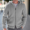 Men's full zipper knitted vest | Casual ribbed long sleeves sweater jacket