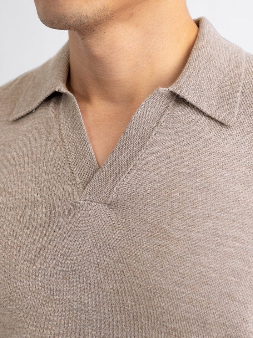 Herensweater with classic V-neck Polo | Refined casual style