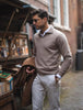 Herensweater with classic V-neck Polo | Refined casual style