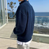 Herensweater with zipper and ribbed Breisel | Classic casual look