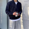 Herensweater with zipper and ribbed Breisel | Classic casual look