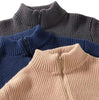 Autumn cardigan standing collar with zipper