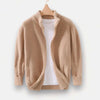Autumn cardigan standing collar with zipper