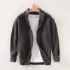 Autumn cardigan standing collar with zipper