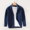 Autumn cardigan standing collar with zipper