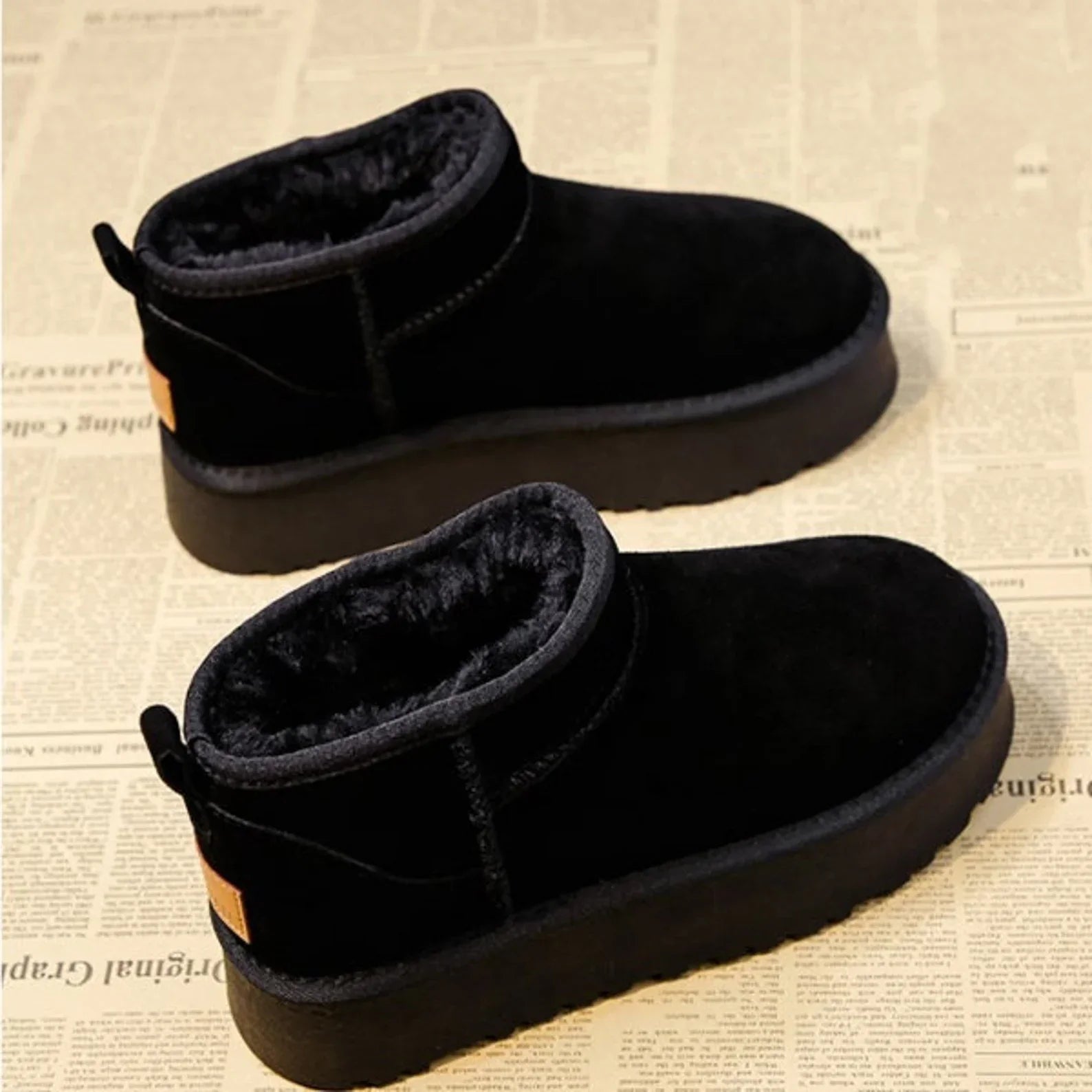 FurHaven™ - Classic Winter Mini Boots (Fully Lined With Fur)