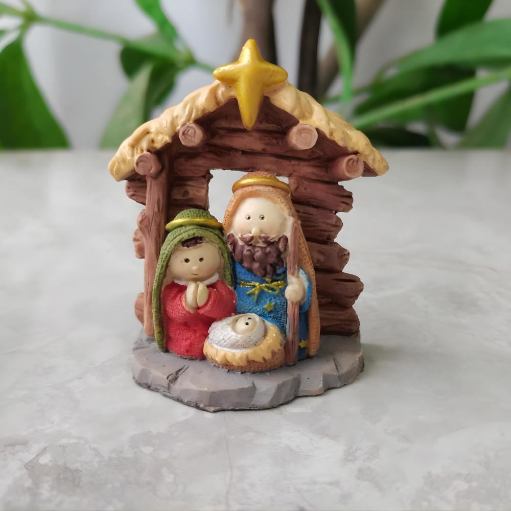 Nativity Scene Figurine Set Christmas Religious Resin Decor