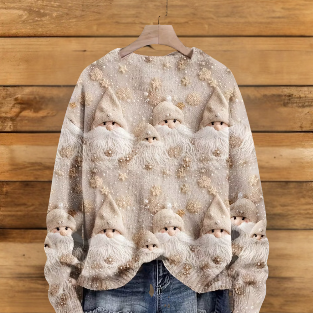 Women’s Ugly Christmas Sweater - Funny Cat Santa Sweatshirt