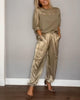 EMMY - STYLISH CASUAL SATIN SET
