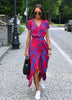 Long wrap dress with floral pattern - airy & stylish for the summer