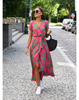Long wrap dress with floral pattern - airy & stylish for the summer