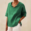 Tamara | V-neck Casual linen blouse
