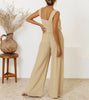 Minimalist top and wide pants set for comfortable style