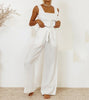 Minimalist top and wide pants set for comfortable style