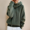 Oversized sweater with turtlenecks - comfortable sweater with adjustable cord