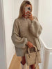 Oversized sweater with puffed sleeves - comfort and elegance