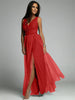 Stylish dress with a V-neck