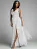 Stylish dress with a V-neck