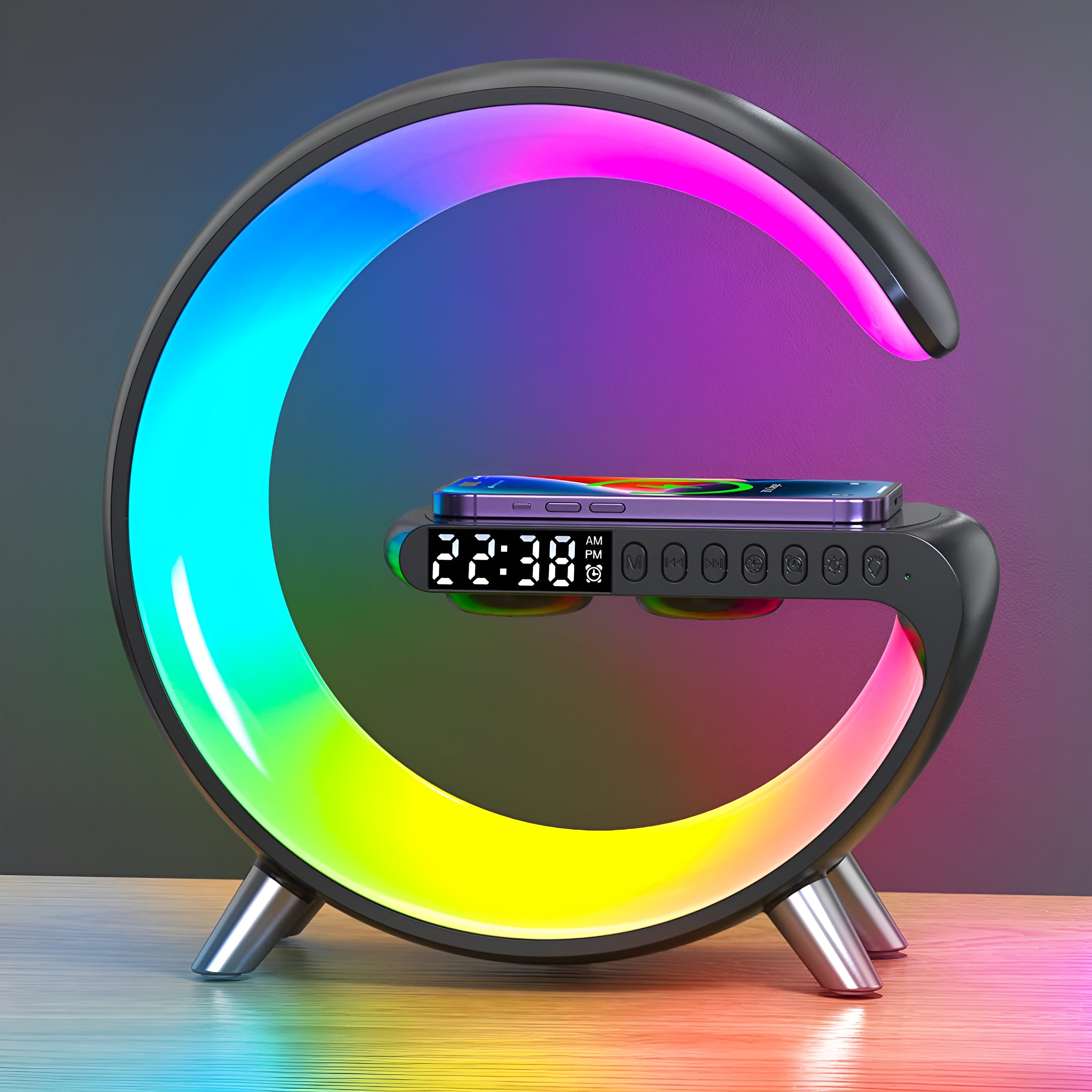 G-Shape™ - Alarm Clock, Mood Light, Speaker & Wireless Charger