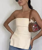 Tony - Strapless Top with Ritsdetail