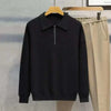 Sweater with half zipper
