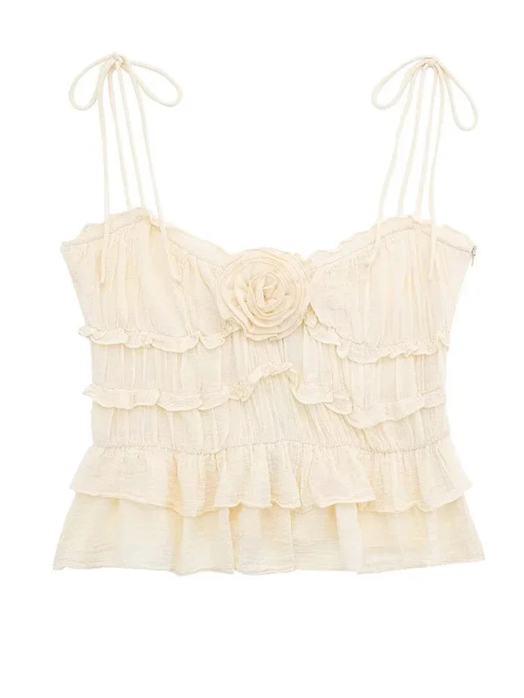 Xiomara - Top with ruffles and Rozendetail