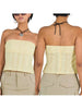 Zavia - Lace Detail Strapless Top